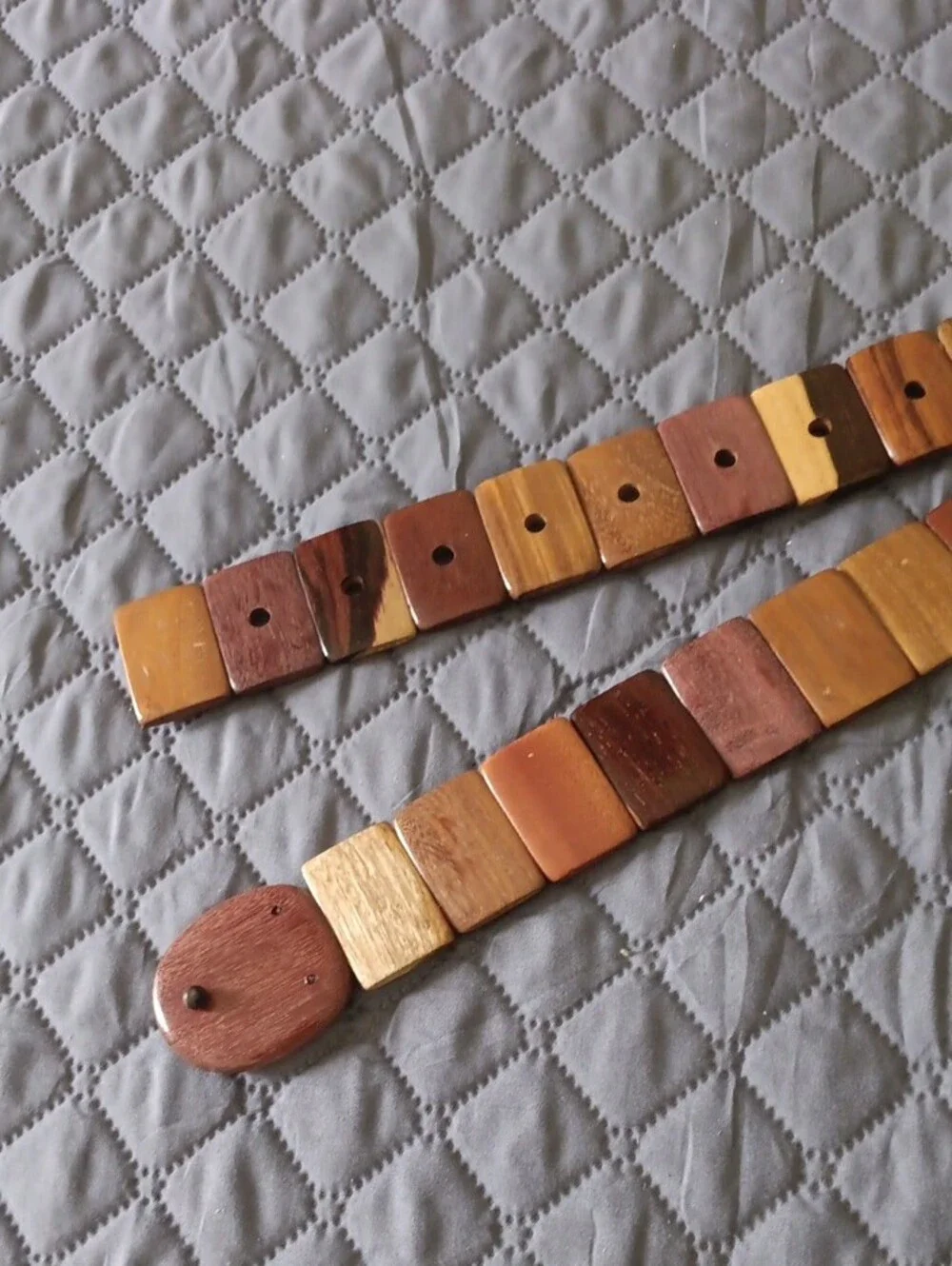 Vintage Wooden Hardwood  Belt